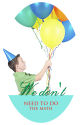 Vertical Oval Birthday Photo Labels With Text